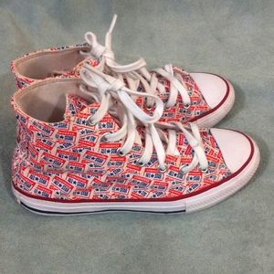 CONVERSE All Star Girl Shoes Size 32.5 Multicolor.
